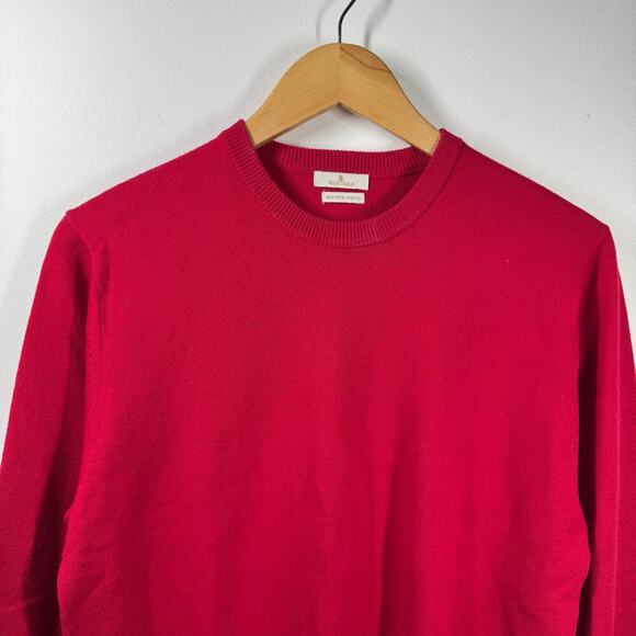 Munrospun Sweater Women Size 40 Red Long Sleeve Crew Neck 100% Pure New Wool - Picture 2 of 6